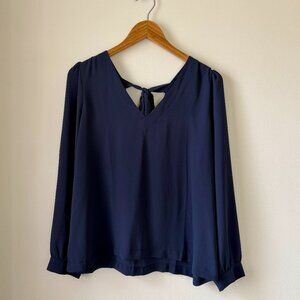 LOFT Petites Blouse with Tie Back